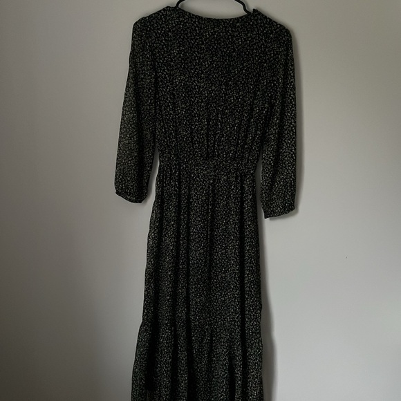 Abercrombie & Fitch 3/4 sleeve Black floral maxi dress, S - Picture 4 of 4